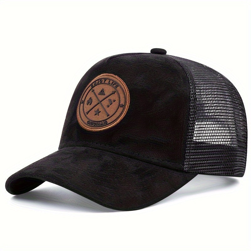 Gorra de Béisbol Deportiva para Hombres, Ajuste Transpirable - Gorra de Camionero Ajustable con Logo, Espalda de Malla, Disponible en Varios Colores