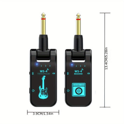 Sistema de transmisión inalámbrica 2.4G para guitarra con transmisor y receptor inalámbricos