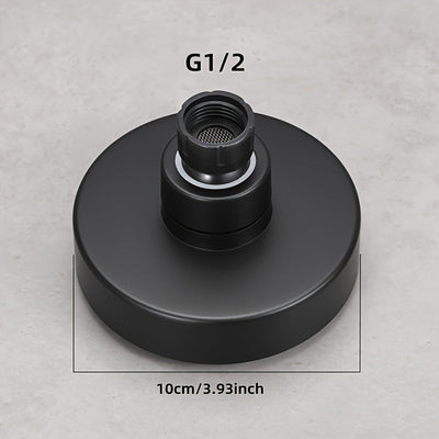 2 piezas de juego de cabezal de ducha de alta presión, 3,9"/5,76" de acero inoxidable montado en la pared, boquilla de silicona redonda duradera, accesorios de baño premium, actualización de lujo, kit central, plástico, para renovación de hogar