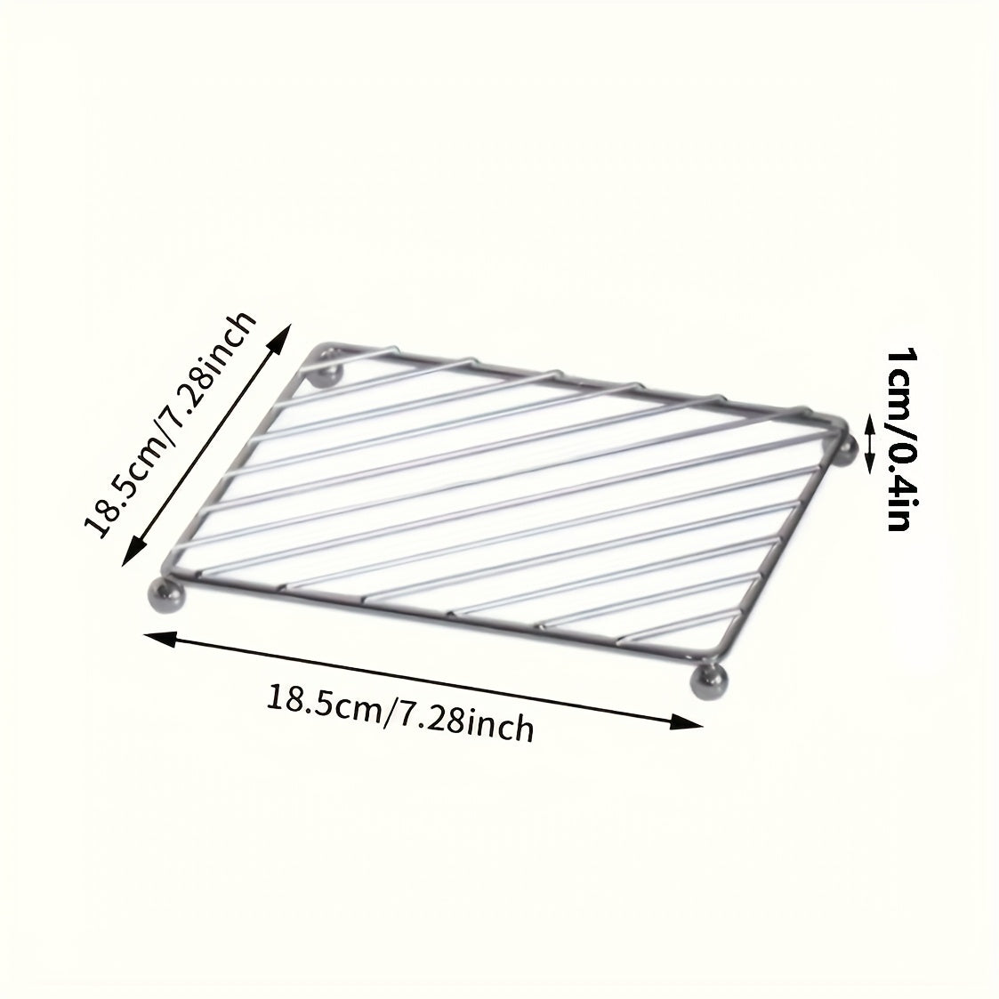 Juego de Soporte para Ollas y Posavasos Multifuncional de Acero Inoxidable - Diseño Antideslizante y Fácil de Limpiar con 4 Bolas Redondas, Ideal para Cocina y Comedor