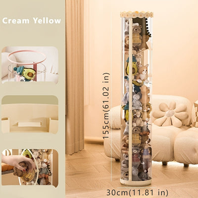 1pc, Cubo de Almacenamiento para Juguetes con Doble Cremallera, Bolsa Portátil de Gran Capacidad, Cesta Organizadora de Peluches y Muñecas