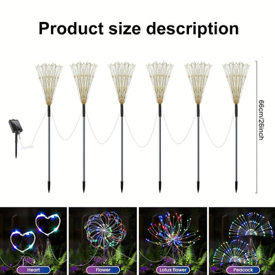 6 piezas/4 piezas - 360/240 luces solares LED para jardín, con 8 modos de iluminación, luces de cuerda para exteriores, luces decorativas solares DIY, adecuadas para centros comerciales, calles, patios, caminos, césped, fiestas y decoraciones de bodas (m