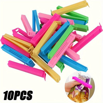 10/20/30 unidades de Clips de Bolsa de Plástico Reutilizable FreshSeal - Impermeable a la Humedad y el Polvo Accesorios de Almacenamiento de Cocina para Frescura