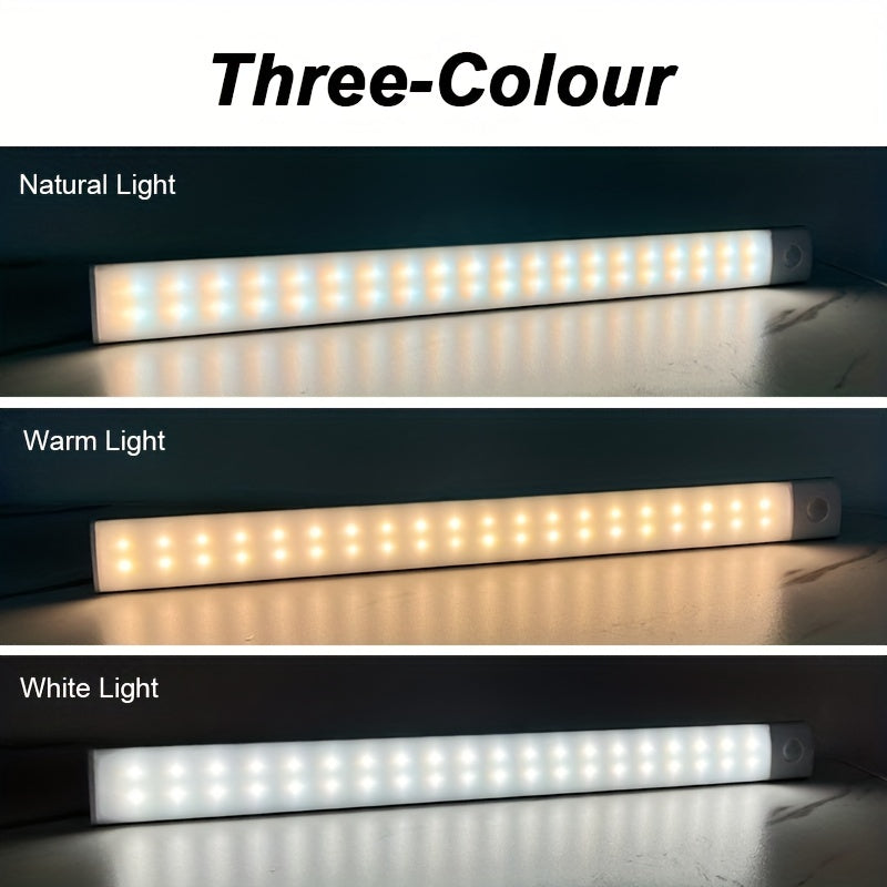 1pc Luz Nocturna LED Ultrafina con Sensor de Movimiento, Recargable por USB para Armario, Brillo Ajustable, Diseño Metálico Moderno, Iluminación de Pared para Cocinas y Dormitorios, Luces LED para Dormitorio