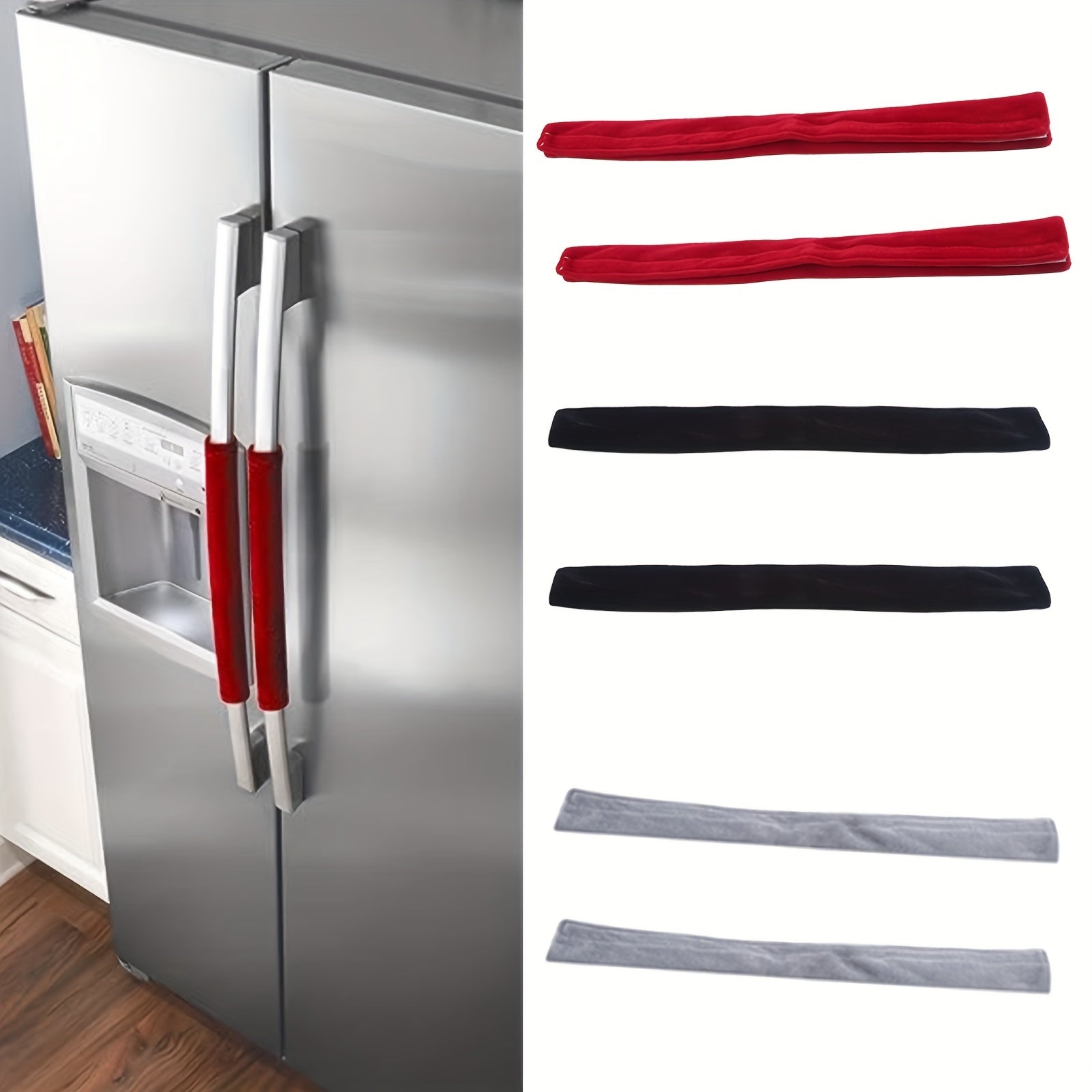 Cubiertas para Manijas de Puerta de Nevera de Navidad, Decoración de Cocina para Manijas de Electrodomésticos, Protector de Manija de Puerta para Refrigerador, Microondas, Horno y Lavavajillas, Decoraciones Festivas