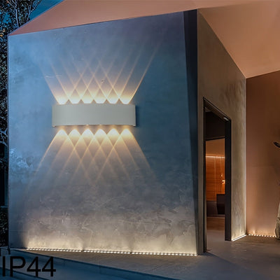 1 lámpara de pared exterior creativa para patio, villa, hotel, pasillo o balcón, iluminación interior y exterior con luz hacia arriba y abajo