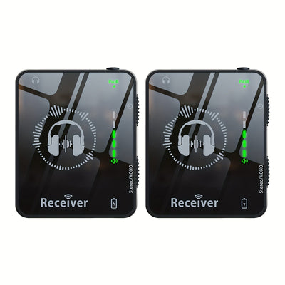 Sistema de monitores inalámbricos intraurales, 2.4 GHz, audio profesional sin pérdidas, 4 canales, 5 niveles de volumen, emparejamiento automático