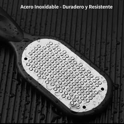 2 piezas, juego profesional de cuidado de pies: Remover + limpiador de pies - Exfolia profundamente la piel muerta, diseño de mango antideslizante, acero inoxidable duradero, perfecto para pedicures en casa y uso en salones, elimine los talones ásperos,