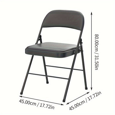 Silla Plegable Versátil con Respaldo de Cojín Suave - Portátil, Estructura de Metal para Hogar, Oficina y Uso Exterior - Ideal para Comedor, Conferencias y Bodas