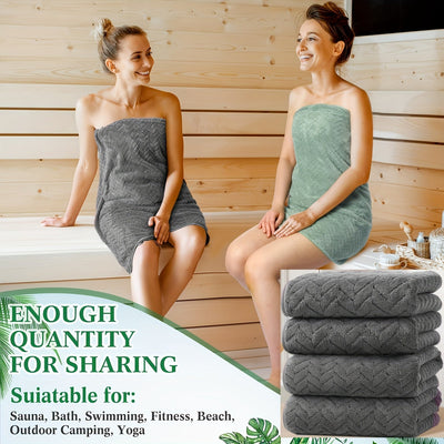 Juego de 4 toallas de baño de felpa coral 70x140 cm (27.5x55.1 pulgadas) en forma de gavilla de trigo, suaves, absorbentes, de secado rápido, sin desvanecimiento ni pelusa, ideales para uso diario en el hogar y en la ducha, perfectas para regalar en ocas