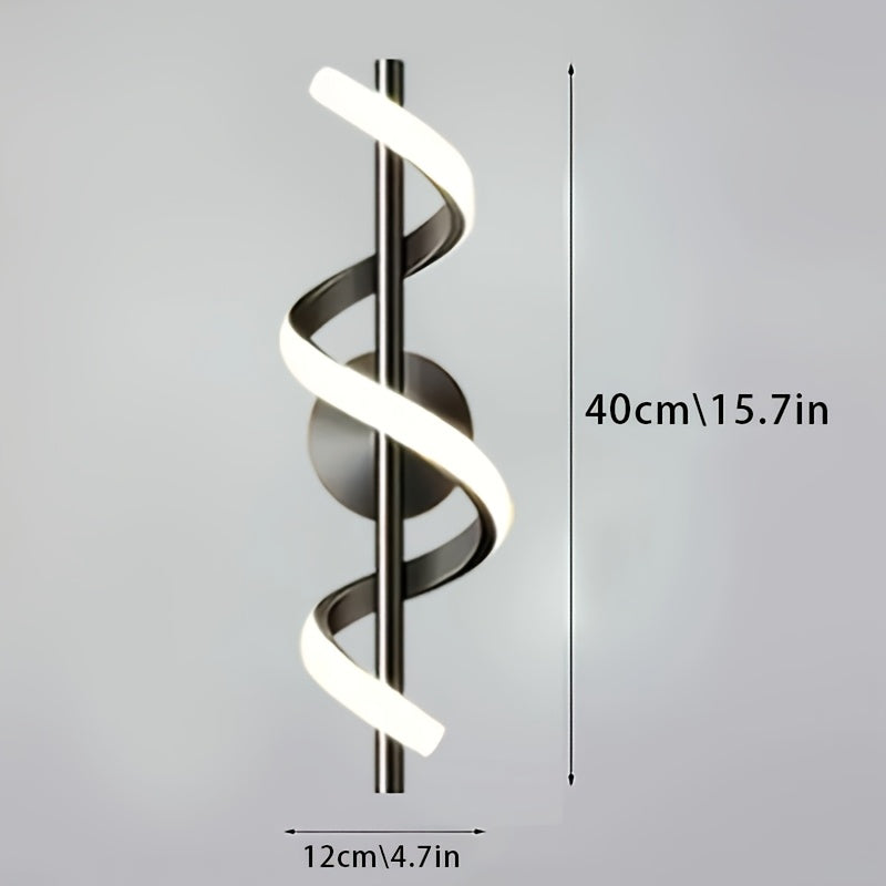 Luz de pared LED moderna HE Lighting, brillo ajustable, adecuada para dormitorio, baño, sala de estar - 3 temperaturas de color, diseño elegante en negro y blanco, elección ideal para decorar el área de tocador, luz de pared para dormitorio | Luz de pare
