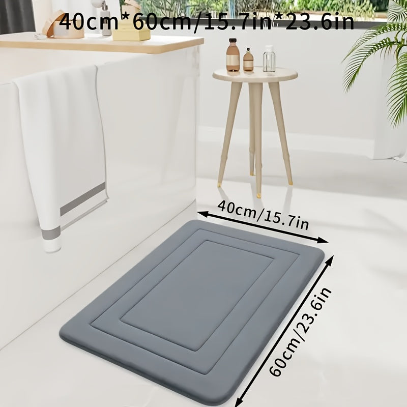 Alfombra de baño gruesa, súper suave y absorbente, antideslizante de felpa coral, accesorios para baño, decoración de habitación, suministros para decoración del hogar, evita pisos mojados y resbalones