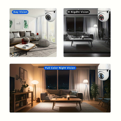2 cámaras de seguridad de 1080P con visión nocturna Full HD, luces de escena y sirena, audio bidireccional para vigilancia doméstica interior/exterior, pan/tilt/zoom, WiFi habilitado, seguimiento de movimiento - Compatible con Alexa, control inalámbrico,