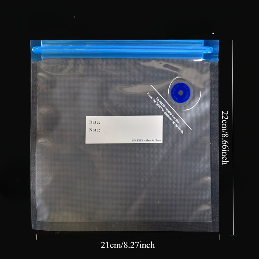 Fundas Sous Vide, 4 Piezas Reutilizables para Sellador al Vacío con 4 Cierres, Bolsas de Almacenamiento de Alimentos al Vacío, Fundas para Selladoras