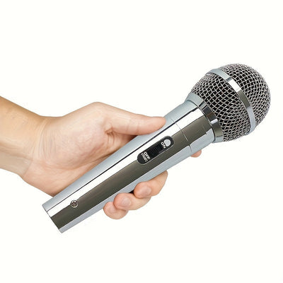 Microfono condensador portátil, micrófono profesional con cable, dinámico y conexión de 6.35 mm, tacto suave, alimentación DC, ideal para escenario, canto, transmisión en vivo, videoconferencias y karaoke - no requiere baterías