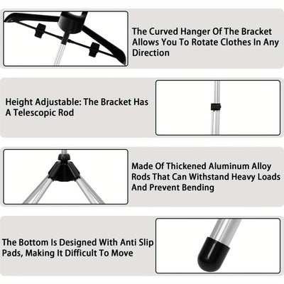Soporte plegable para plancha de vapor, perchero telescópico ajustable en altura, organizador de ropa para dormitorio, 1 unidad