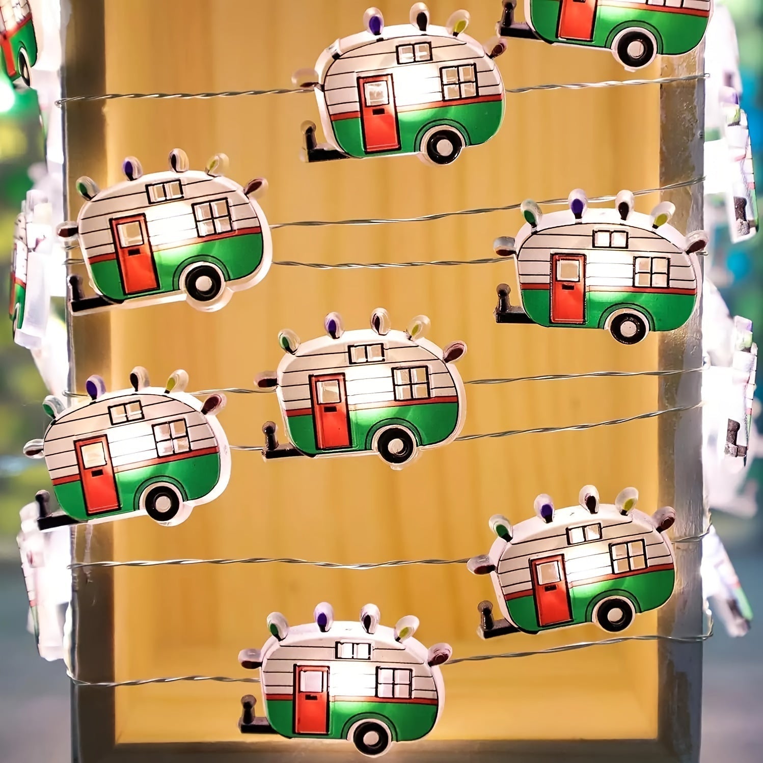 Un paquete de luces de camping innovadoras, funcionales con batería, sin baterías, luces navideñas cálidas y parpadeantes adecuadas para cocina, fiestas, bodas, vacaciones y decoración de hogar al aire libre.