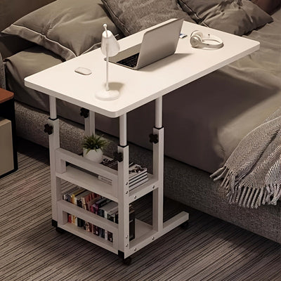 Mesa Plegable Ajustable y Ergonómica, Ligera de Materiales No Maderables, Adecuada para Oficina en Casa, Dormitorio, Residencia Universitaria, Sin Necesidad de Energía Eléctrica, Función Deslizante