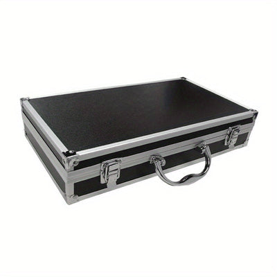 Conjunto de micrófono de tarjeta de sonido, estuche de aluminio, micrófono inalámbrico universal, bolsa portátil, maleta de carcasa dura, accesorios de mezclador.