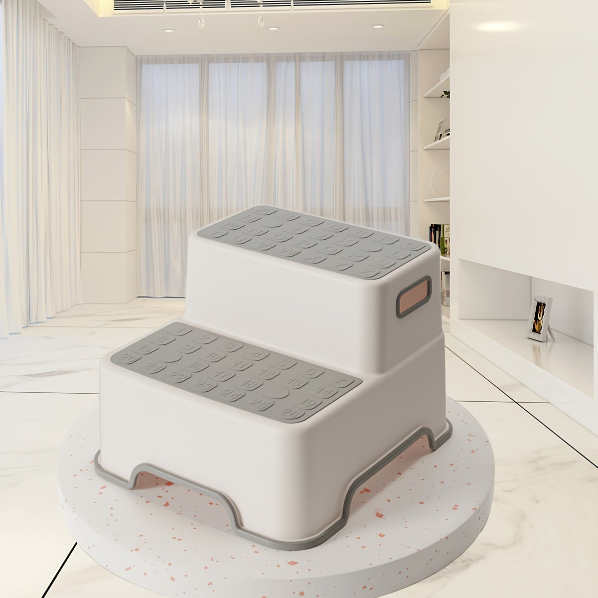 Taburete Antideslizante de Dos Pasos para Baño: Ideal para Entrenamiento en el Inodoro y Alcance del Lavabo - Plástico, Sin Necesidad de Electricidad, Decoraciones de Halloween y Navidad
