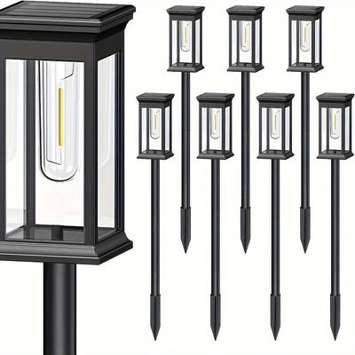 8 Piezas, Luces Solares De Tungsteno Para Césped Para Decoración De Ambiente Al Aire Libre, Luces LED Para Césped Para Villas, Jardines, Patios, Caminos E Iluminación De Paisajes De Patio