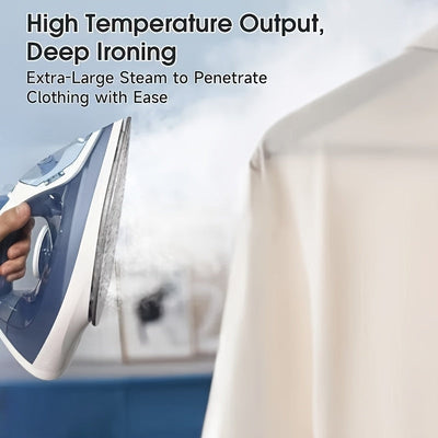 1 pieza de 1200W, plancha de vapor para ropa, plancha de vapor de alta presión portátil con control termostático ajustable, base antiadherente, multifuncional para uso doméstico - Púrpura y blanco, vaporizador de ropa | Vaporizador de ropa moderno | Cont