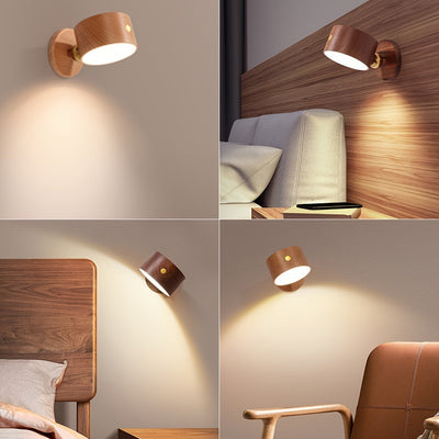 Lámpara LED de pared para lectura, rotación 360°, 1 unidad, ideal para dormitorio