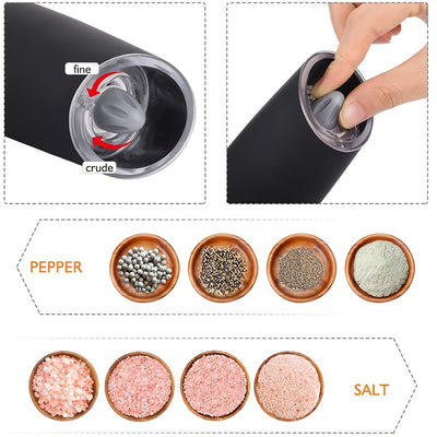 1 unidad, Molinillo de Pimienta Automático, Molinillo de Sal Ajustable, Molinillo de Especias Eléctrico para Hogar, Herramienta de Cocina, Accesorio de Cocina