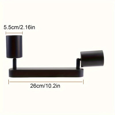 Linterna de techo con 1 lámpara y 2 bombillas, diseño giratorio, ideal para salas, dormitorios, cocinas y comedores (base GU10 - bombilla no incluida)