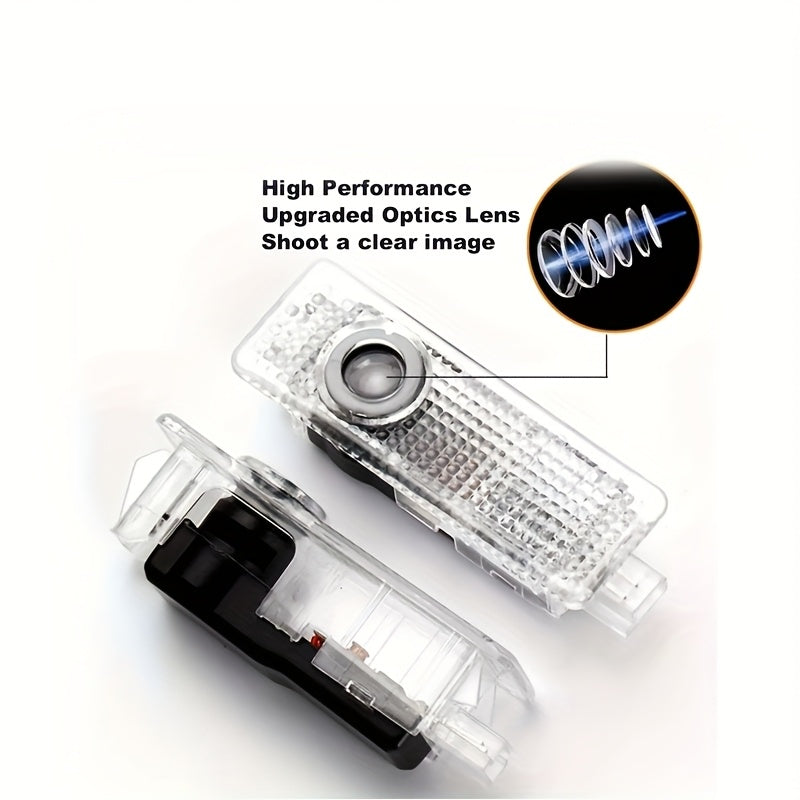2 piezas para for bmw, luces LED de proyector de logo, blanco, fácil de instalar, no eléctricas, 12-24V, capa protectora transparente, perfectas para el diseño de rendimiento de for bmw, luz de bienvenida escalonada, accesorios de iluminación para coches
