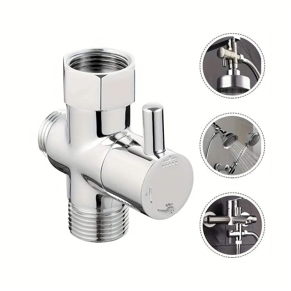 1 Conjunto de Ducha de Lujo ABS de Alto Flujo Dos-en-Uno con Sprays Portátiles y Fijos, Derivador de Agua de 3 Vías, Manguera Extendida - Sin Necesidad de Electricidad, Material de Plástico Duradero para una Experiencia de Baño Mejorada