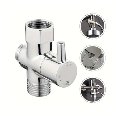 1 Conjunto de Ducha de Lujo ABS de Alto Flujo Dos-en-Uno con Sprays Portátiles y Fijos, Derivador de Agua de 3 Vías, Manguera Extendida - Sin Necesidad de Electricidad, Material de Plástico Duradero para una Experiencia de Baño Mejorada