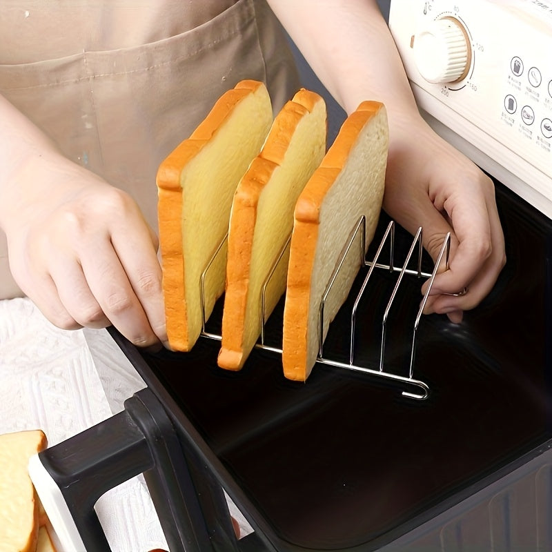 Juego de 2 Rejillas para Panera de Acero Inoxidable con Diseño en Capas para Cocina Uniforme, Superficie Antiadherente, Ideal para Sándwiches Tostados y Productos Horneados, Accesorio Fácil de Usar para la Cocina, Esenciales para Freidora de Aire, Utensi