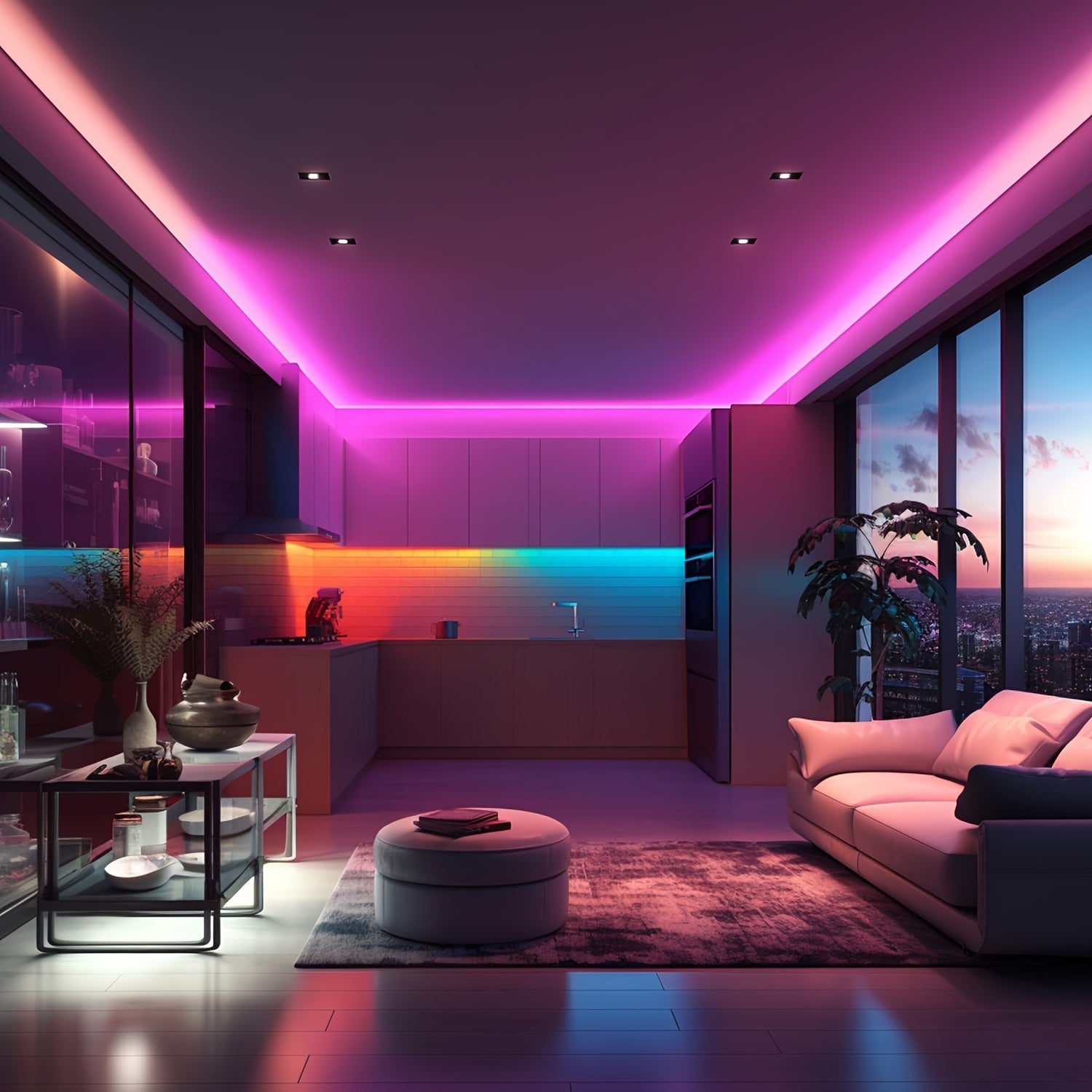 Tira de luces LED inteligente RGB NBBUFF de 91.44 a 3048.0 cm - Sincronización con música, control por app y remoto, cambio de color, regulable, función de temporizador, ideal para iluminación de escenarios, decoración interior y celebraciones, iluminaci
