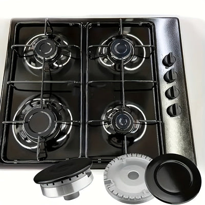 Un juego de 4 tapas para estufa de gas, adecuadas para estufas Sabaf - cubiertas de repuesto duraderas sin baterías, opciones de tamaño múltiples incluyendo 55mm, 75mm y 100mm