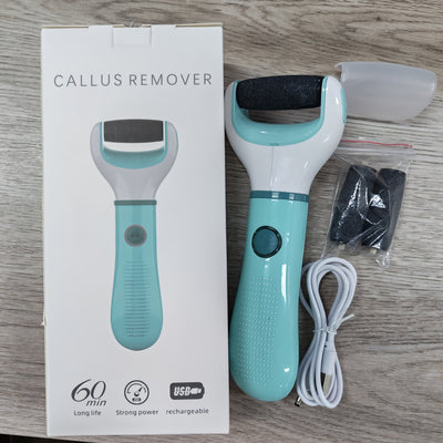 Amoladora eléctrica recargable USB, dispositivo de eliminación y protección para pies en color beige claro, máquina de belleza para el hogar