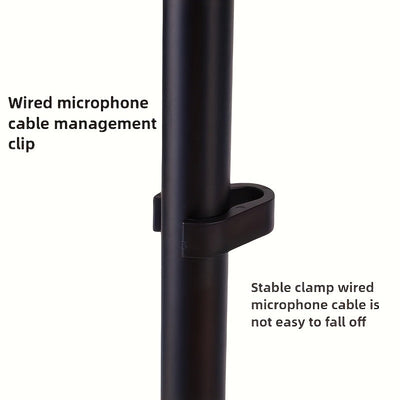 Soporte de Micrófono Ajustable para Suelo con Pinza, Base Triangular Resistente – Ideal para Transmisiones en Vivo y Karaoke: Canto en Casa, Fiestas Privadas, Discursos y Actuaciones al Aire Libre/Interior – Soporte Duradero Multiusos