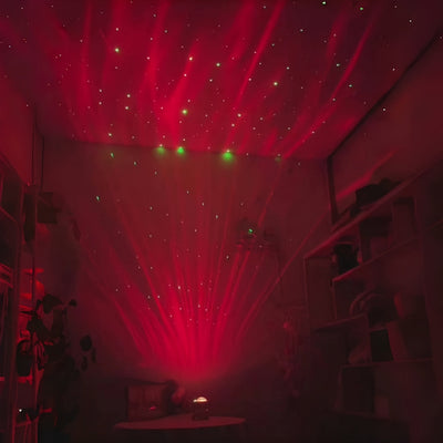 Luces Aurora y Ripple 2 en 1 con control remoto, alimentación USB, portátil, regulable, ideal para iluminación nocturna de dormitorio, decoración de habitaciones, cine en casa, bodas, fiestas y regalos mágicos de proyección