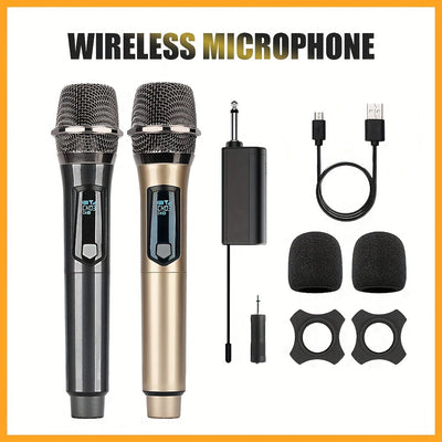 Micrófono inalámbrico para casa y exterior de KTV portátil para actuaciones de canto, sistema de micrófonos de mano, LMGBM