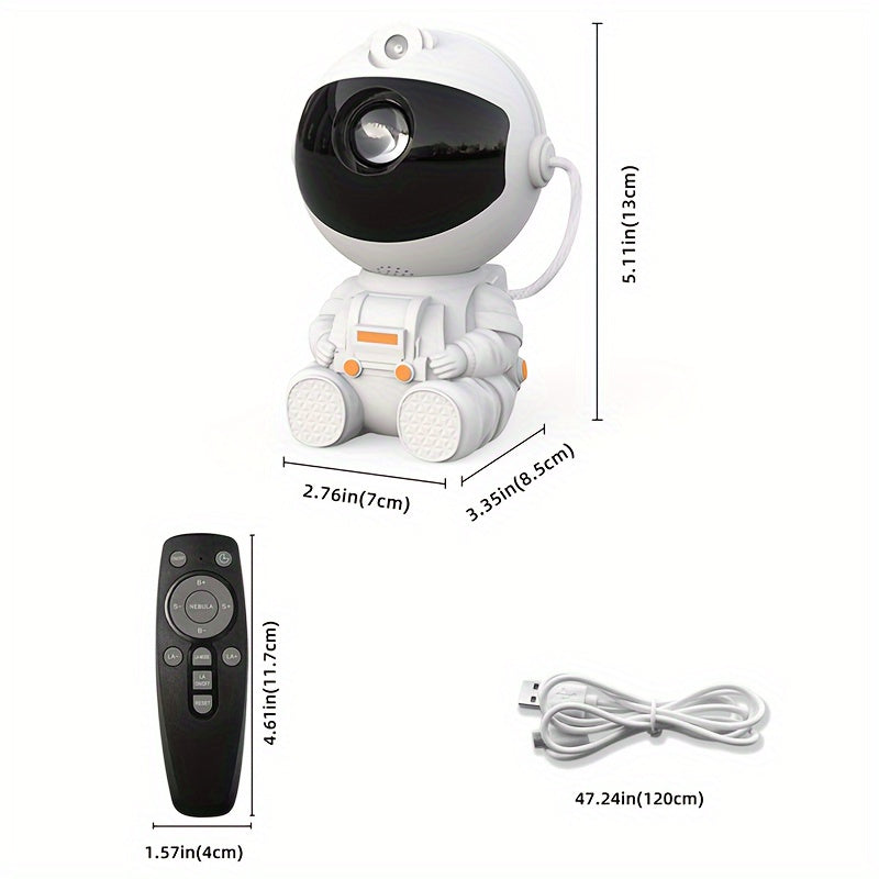 Proyector de Estrellas Nebulosa LED con Alimentación USB, Temporizador y Control Remoto - Cabeza Giratoria 360°, Perfecto para Salas de Juegos, Cines Caseros y Decoración de Dormitorios