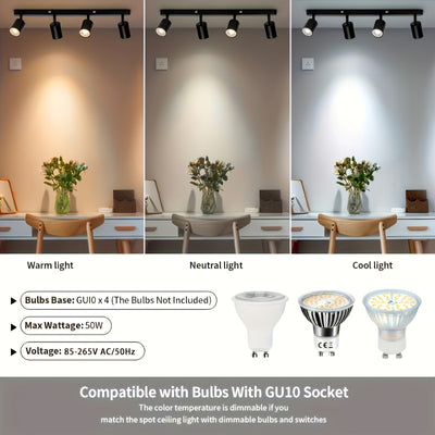Colgante de Techo Industrial Moderno - Fácil Instalación, Montaje Semi-Encajonado para Restaurantes, Cafeterías, Dormitorios y Exposiciones - Base de Bombilla GU10 (Bombilla No Incluida), Foco, Iluminación Decorativa, Perfecto para Regalos de Navidad, Of
