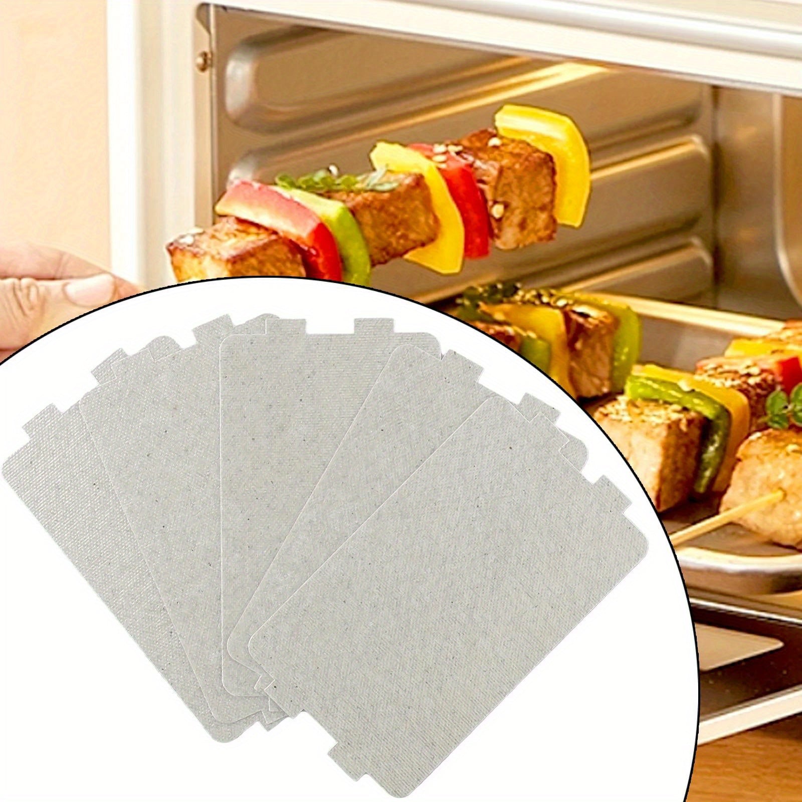 1 pieza de lámina de mica para horno microondas universal, cubierta de guía de ondas - Metal, ranuras de alta frecuencia para una distribución eficiente del calor, compatible con la mayoría de los modelos de microondas, piezas de electrodomésticos de coc