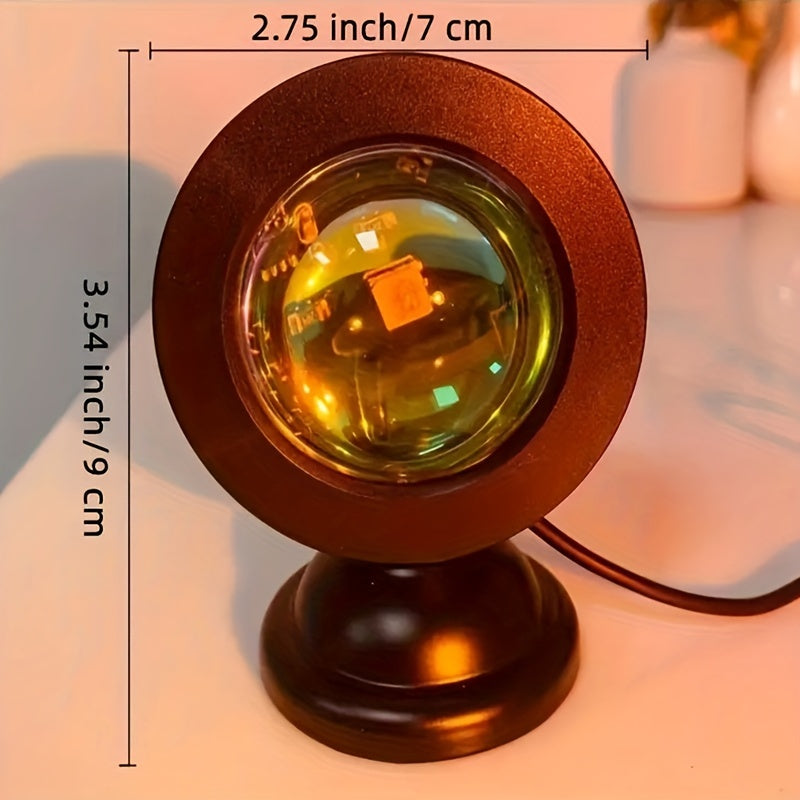 Lámpara LED de proyección de atardecer con control remoto, 16 colores, 4 modos de iluminación arcoíris para fotografía, selfies, fiestas y decoración del hogar, alimentación por USB, acabado pulido, regalo ideal para mujeres, decoración de habitación, lu