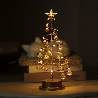 Lámpara navideña de árbol de Navidad, forma de lámpara colorida, lámpara de mesa con cristales de diamante para dormitorio, adorno navideño, ideal como regalo de cumpleaños, regalo de Pascua, para él o ella, sorpréndelo o sorpréndela