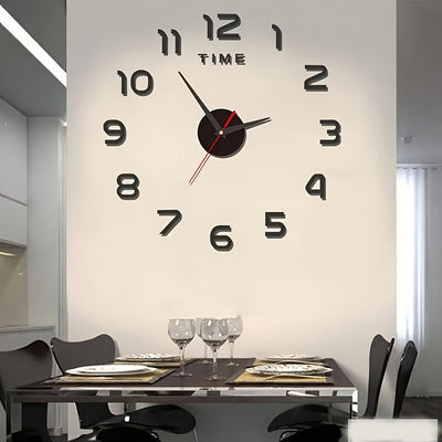 [Reloj Luminoso Silencioso de Pared] Reloj de Pared de Acrílico Luminoso Silencioso 1ud - Funciona con Batería, Números que Brillan en la Oscuridad, Instalación Fácil de Hacer Tú Mismo - Decoración para Sala de Estar y Dormitorio