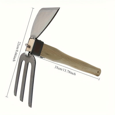 Juego de Herramientas de Jardín - Azada Doble Cara de Metal Duradera, Ideal para Plantación de Flores y Vegetales, Perfecto para Jardinería Doméstica y Proyectos Artísticos