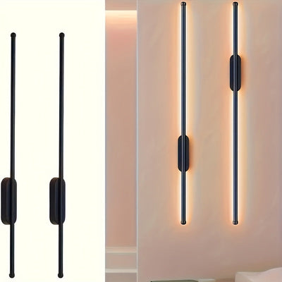 2 luces LED modernas para pared - semiempotradas, 3 opciones de color, eficientes energéticamente, diseño elegante, incluye kit de instalación para sala, área de trabajo, dormitorio, cocina, pasillo y entrada