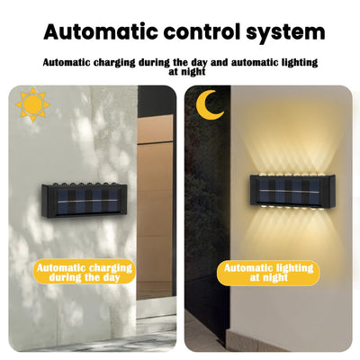 6 luces solares con 16 LED, luces solares para exteriores, decoración de jardín, calle y paisaje, luces solares para pared de balcón, fáciles de instalar en exteriores, ideales para jardines, entradas de autos, garajes, etc