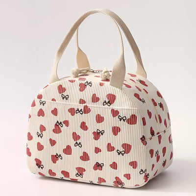 Bolsa de almuerzo aislada para mujeres y hombres - Contenedor de alimentos con diseño floral, resistente al agua, de poliéster duradero, ideal para la escuela, viajes, pícnic y trabajo, caja de almuerzo aislada, sin contacto con alimentos.