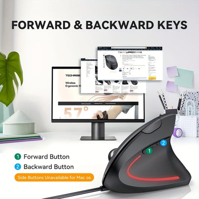 Ratón ergonómico para gaming de 1.5 m, diseño ambidiestro, material plástico, sin batería, alimentación por USB, voltaje de operación ≤36V, cómodo y silencioso, sin retraso, iluminación ajustable